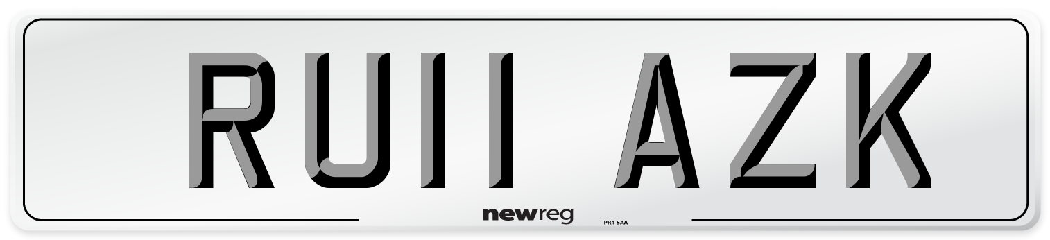 RU11 AZK Number Plate from New Reg